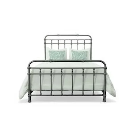 Queen Laredo Complete Bed with Metal Surround Finished in Pewter